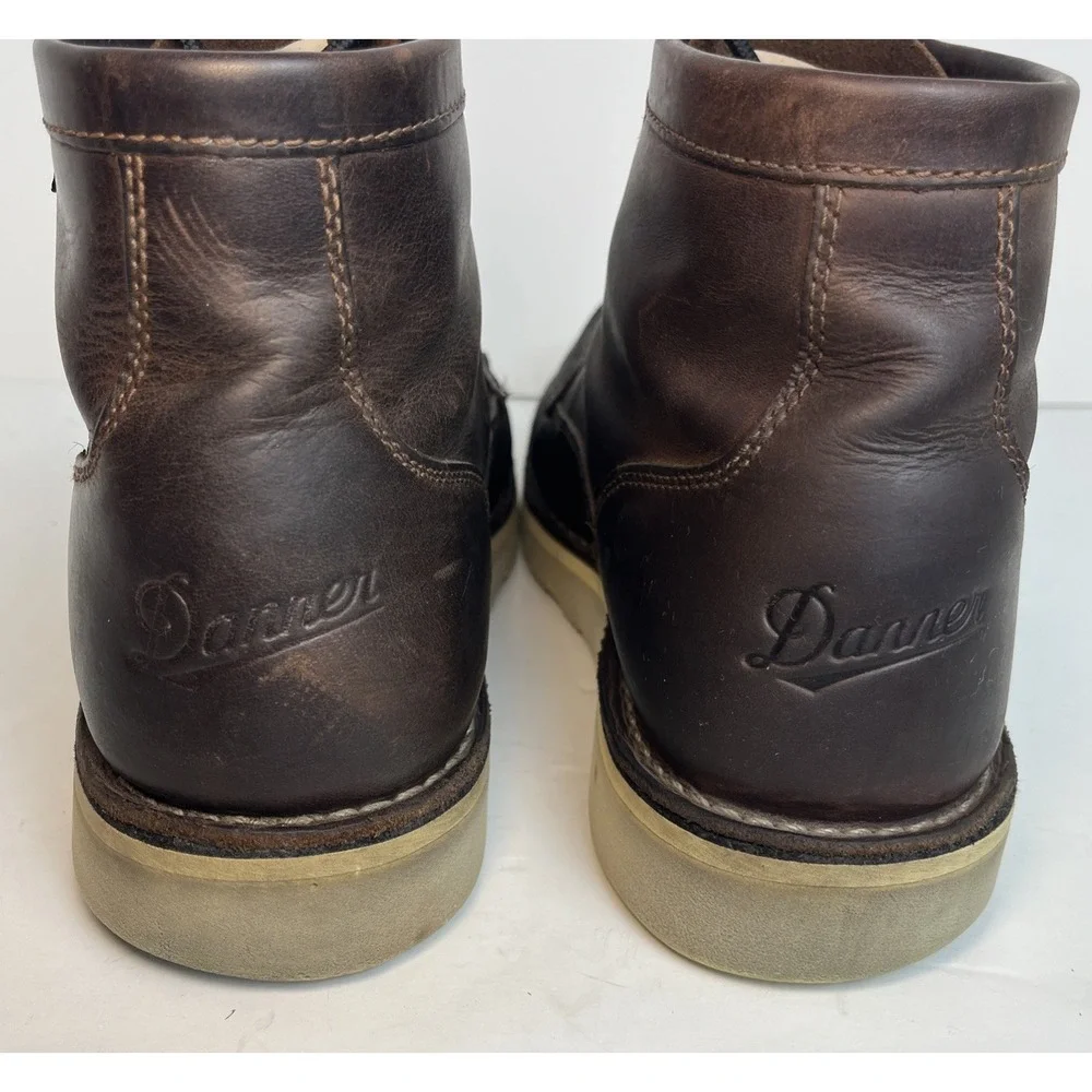 Danner Bull Run Moc 6” Toe Work‎ Brown Leather Boots Men's Size 13